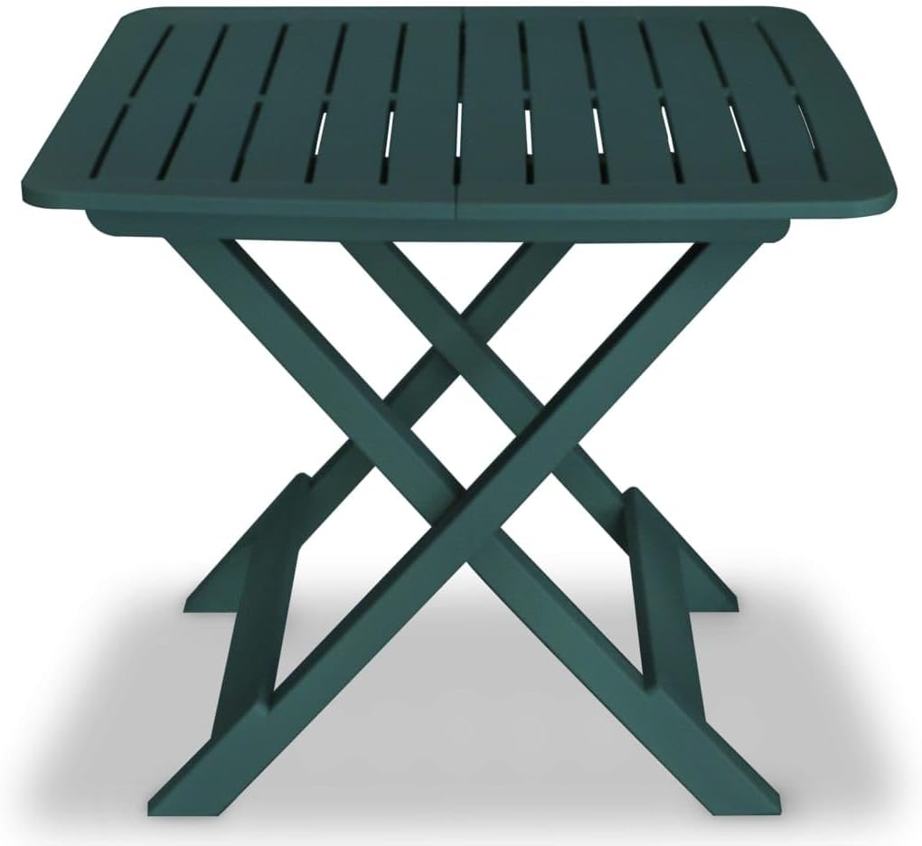 3-Piece Bistro Set Foldable Plastic Green Garden Furniture Set Bistro Set with Chairs and Table Balcony Furniture Set Outdoor Furniture Set for Patio, Garden, Balcony - QUORE