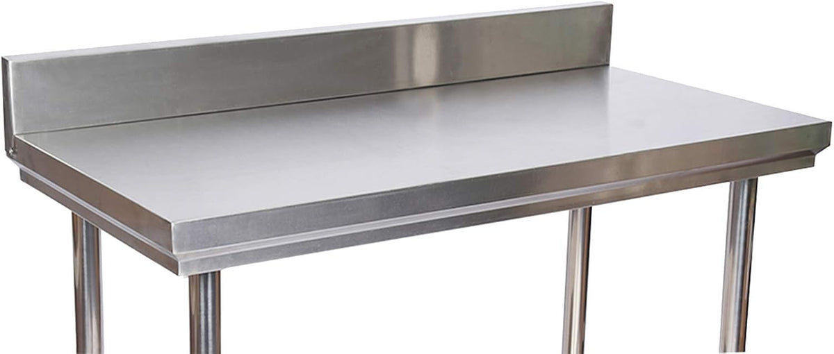 Roestvrijstalen Werktafel – RVS Werktafel – Horeca Werktafel – Keukenwerktafel – Bereidingstafel – Met Opstaande Rand – 120x60x85 Cm – 150 Kg Draagkracht