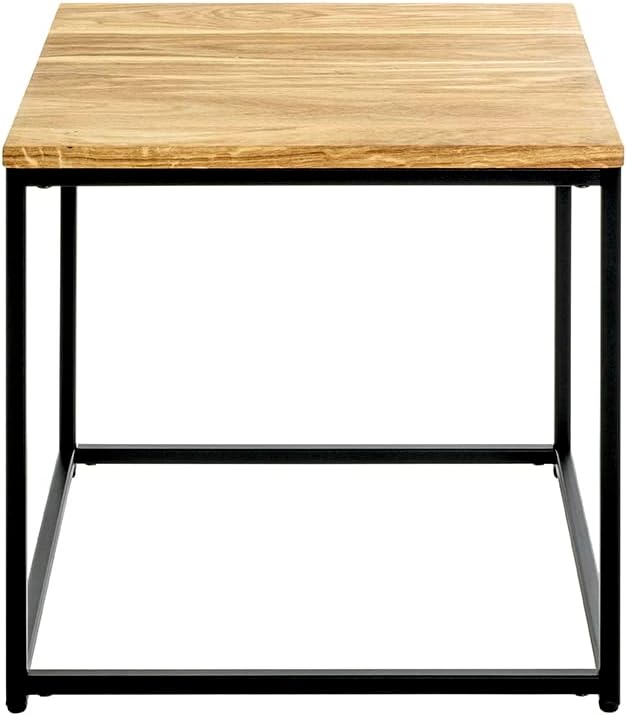 HAKU Bijzettafel, massief hout, eikenhout, zwart, B 45 x D 45 x H 45 cm