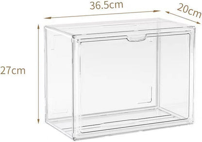 Acryl vitrine doorzichtige handtas opslag organizer voor kast, stapelbare tas organizer met magnetische deur voor portemonnee, cosmetica, speelgoed (9)