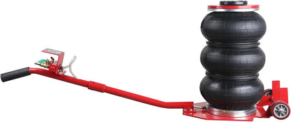 Aim Tools Air Bag Jack 10000 lbs 5 ton capaciteit pneumatische krik, Heavy Duty Quick Car Hefkrik, Triple Bag, met afneembaar handvat en twee wielen, voor het automatisch repareren van banden