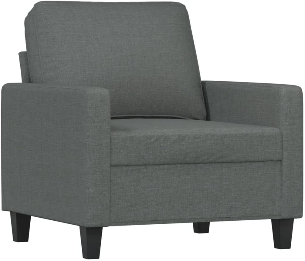 ZIRLANLV Lounge Sofa Sofa with Armrests Back Cushions, Living Room Sofa, Design Sofa Metal Frame, Available As Single, Double or Three Seater, Modern (Wine Red) (Dark Grey #17)