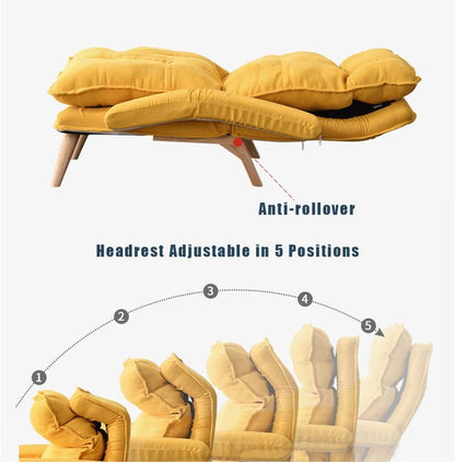 Fauteuil – Relaxfauteuil – Loungestoel – Leunstoel – Draaifauteuil – Verstelbaar in 3 standen – Inclusief grote voetenbank – Draagvermogen 150 kg