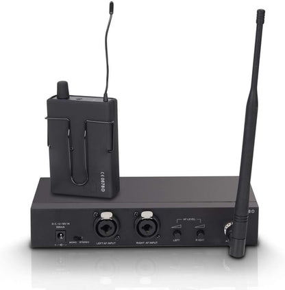 Draadloos in-ear monitorsysteem – In-ear monitoringssysteem – Draadloos monitorsysteem – In-ear monitoring systeem – Monitorset – Zwart – 96 UHF-kanalen – Mono- en stereo-modus