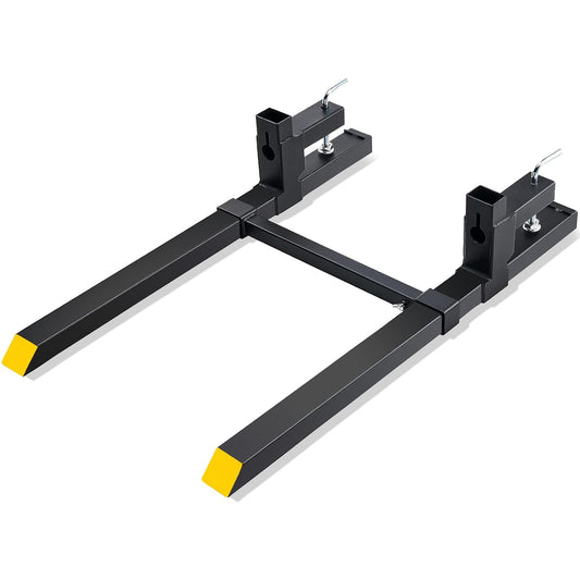 VEVOR Clamp for Tractor Forks, 109 cm, Clamp on Pallet Forks, Load Capacity 905 kg, Adjustable Stabilization Bar, Pallet Fork for Forklift with Loading Scoop