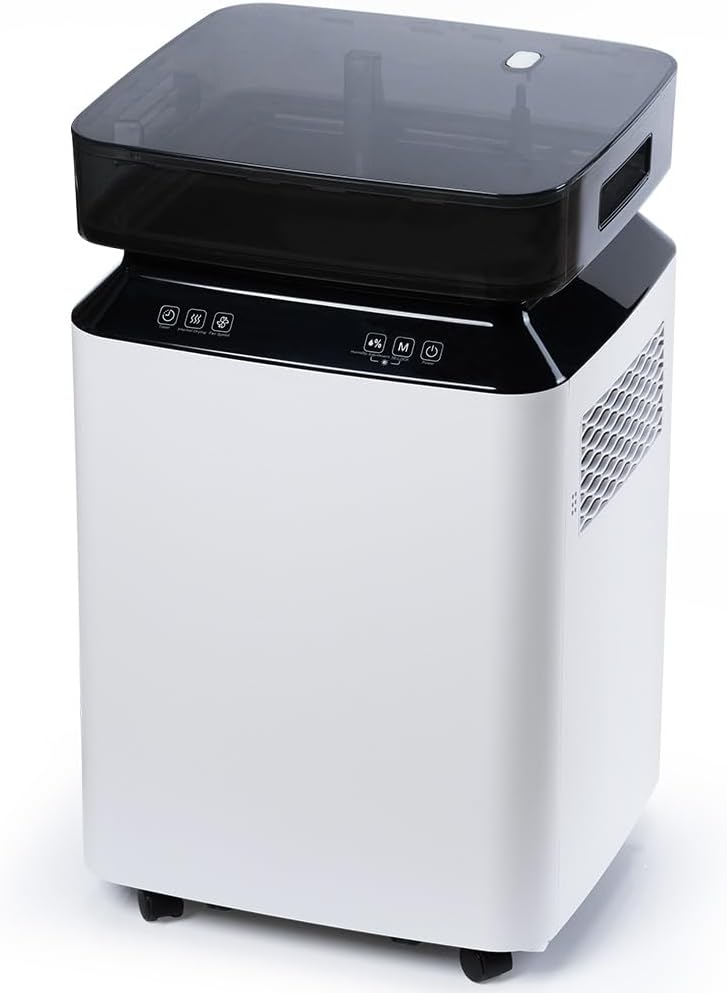 Elektrische luchtontvochtiger, grote capaciteit: 80 l/dag, grote capaciteit, afdekking 170 m², hefpomp, dubbele ventilatie, stil 46 dB, voor kelder/kantoor/garage/keuken/badkamer