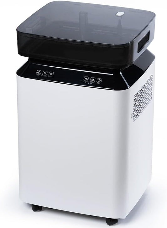 Elektrische luchtontvochtiger, grote capaciteit: 80 l/dag, grote capaciteit, afdekking 170 m², hefpomp, dubbele ventilatie, stil 46 dB, voor kelder/kantoor/garage/keuken/badkamer