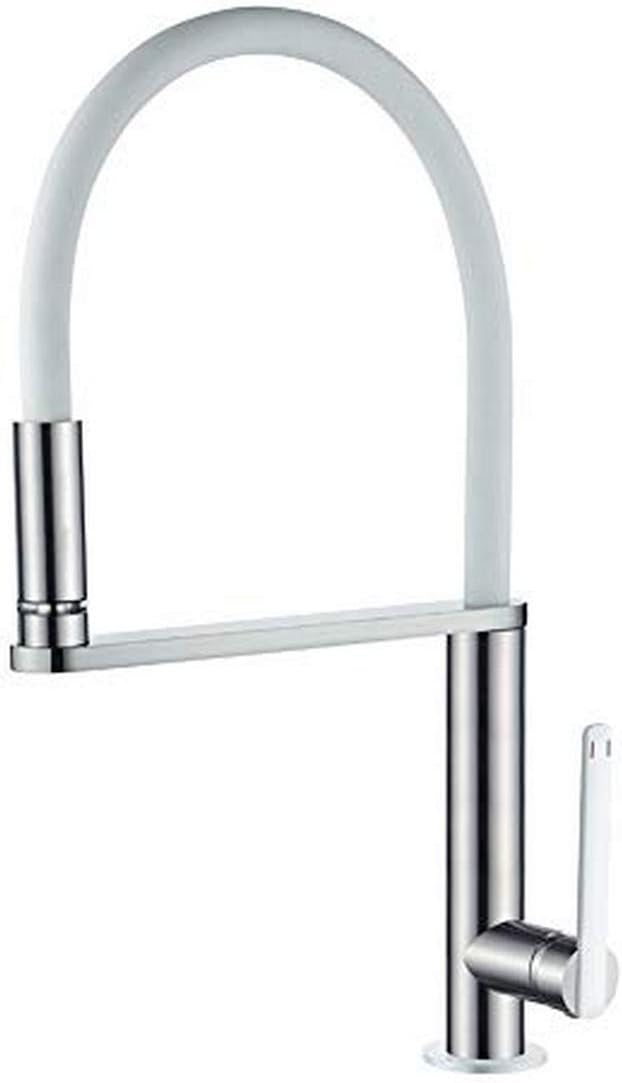 Grifema Dover - Kitchen Faucet with built-in LED light spout, three changes, flexible spout sink mixer, brushed nickel