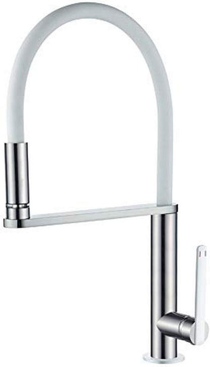 Grifema Dover - Kitchen Faucet with built-in LED light spout, three changes, flexible spout sink mixer, brushed nickel