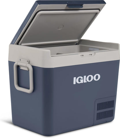 IGLOO ICF40 Draagbare compressor-koelbox, 39 liter, 12/24 V, 230 V, elektrische koelbox, -18 °C tot 20 °C, mini-koelkast, vriesbox voor camping, auto