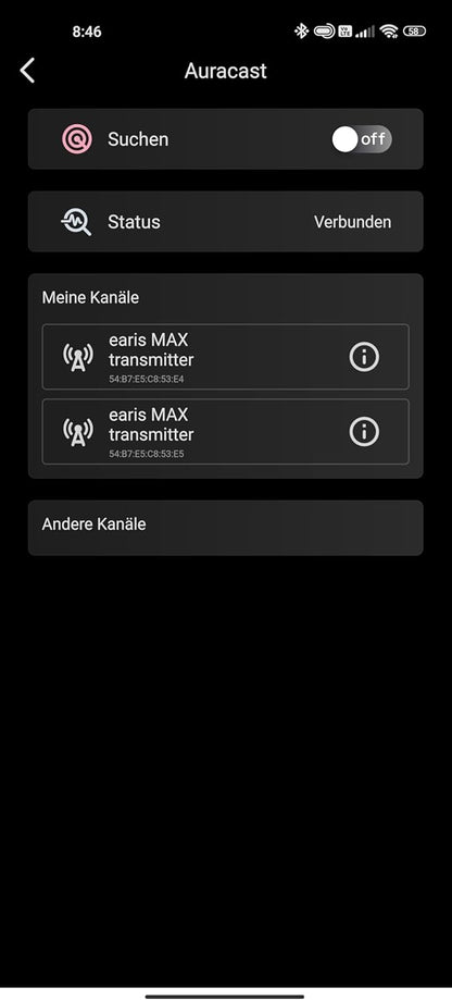 Humantechnik EarisMAX Bluetooth-hoofdtelefoon, Bluetooth Auracast™ Broadcast Audio