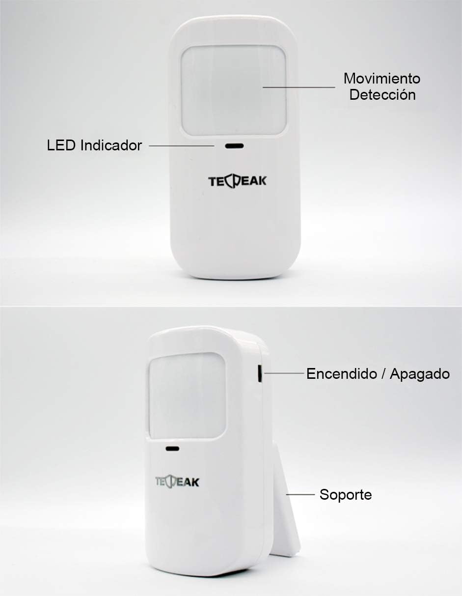 TECPEAK Draadloos huisalarmsysteem, wifi/GSM/4G met sirene-beveiliging, biedt een zeer efficiënte modus ter bescherming van je huis en kantoor (S1)