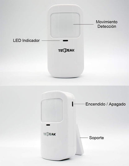 GSM/WLAN alarminstallaties, compleet systeem met bewakingscamera's, TECPEAK alarmsysteem huis, huisbeveiligingsset (KIT1)