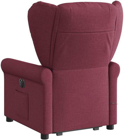 Elektrische Relaxfauteuil – Elektrische Relaxstoel – Opsta Fauteuil – Massage Fauteuil – TV Stoel – Elektrische Kantelfunctie – Vibratiemassage – Wijnrood Stof
