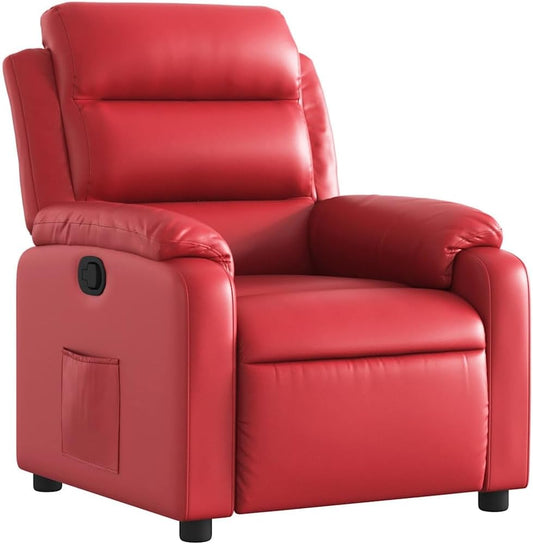 Relaxfauteuil – Relaxstoel – Ligstoel – Fauteuil – Tv-stoel – Verstelbaar Tot 135° – Hoogwaardig Kunstleer Rood