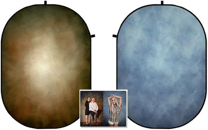 Kate Vouwachtergrond Opvouwbare Achtergrond Draagbare Achtergronden Pop Up Achtergronden Foto Achtergrond 1,5 x 2 m, Bruin/Blauw