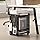 Fenge 3 Layer Printer Stand with Pegboard, Adjustable Shelf, Storage Rack Organizer, Rolling Trolley with Lockable Wheels for Home Office, Black - QUORE