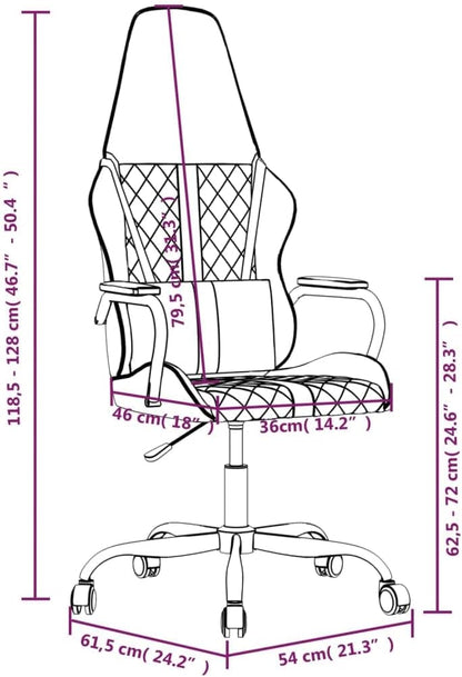 Gamingstoel – Gamestoel – Bureaustoel – Game Chair – Racingstoel – Kunstleer – Verstelbare Zithoogte – 360° Draaibaar