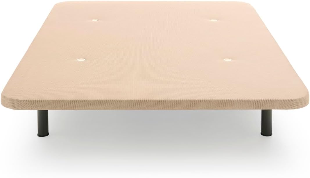 HOGAR24 ES Gevoerde bodem in beige, ademend 3D-weefsel, versterkte structuur, stabiliteit en duurzaamheid, met 6 poten à 26 cm, afmetingen: 90 x 200 cm