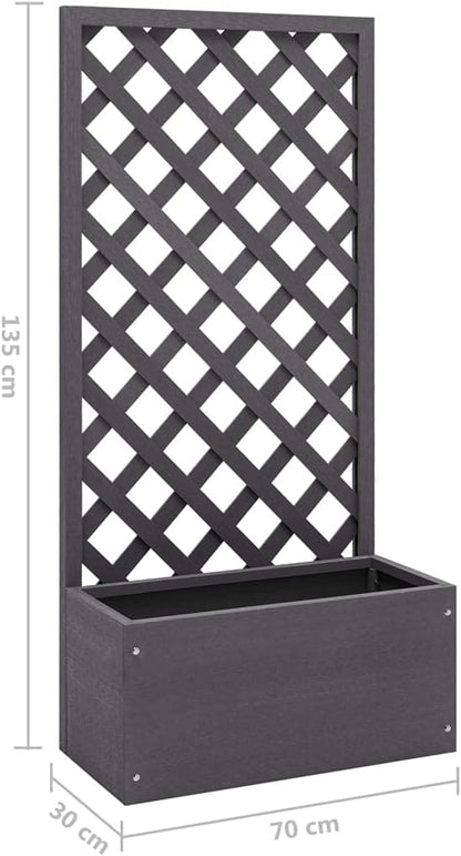 Trellis Trellis Flower Box, Trellis with Planter for Garden, Terrace and Balcony! Trellis with Flower Box 70x30x135cm WPC - QUORE