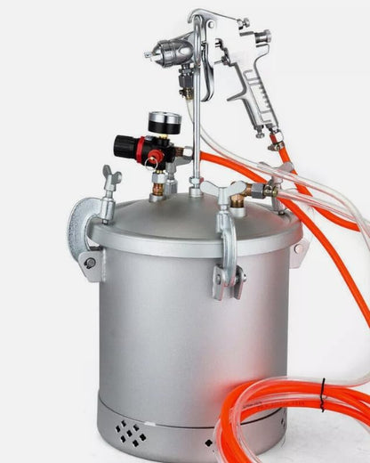 Verfspuit – Verfspuitpistool – Spuitpistool – Verfspuitreservoir – Verfspuit met drukvat – 10 Liter Drukvat – Werkdruk 25-30 PSI