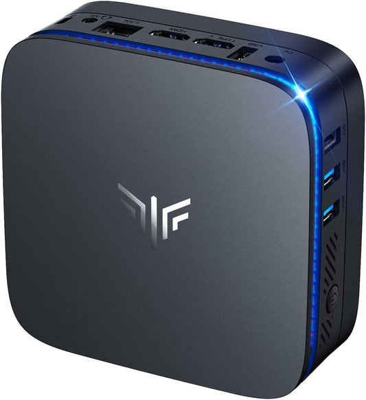 NiPoGi AK1 Plus Mini PC Ιntel Alder Lake Ν95 (tot 3,4 GHz) 8GB DDR4 256GB SSD, Micro Computer Desktop PC met 2,5 inch SSD/Gigabit Ethernet/WiFi 5/BT4.2 /Twee HDMI 4K UHD Kleine PC voor Kantoor/School