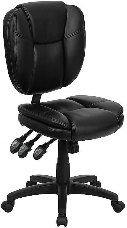 Bureaustoel – Desk Chair – Werkstoel – Kantoorstoel – Stoel Met Middelgrote Rugleuning – Ergonomisch Ontwerp – Zachte Bekleding Met Verstelbare Rugleuning
