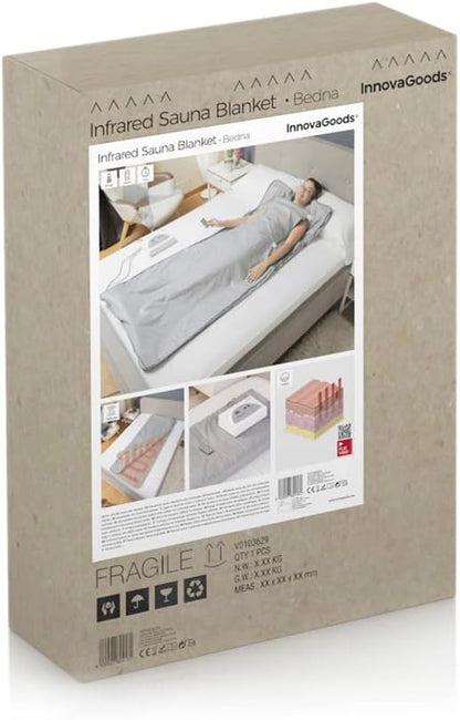 InnovaGoods Electric Blanket, Infrared Sauna Blanket, Thermal Blanket Suitable for Whole Body, Infrared Sauna Blanket Increases Removal of Fats and Toxins - QUORE