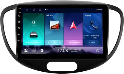 Ossuret Autoradio voor Hyundai I10 (2007-2013), 9 Inch Android 14 Aanraakscherm 2+32GB GPS Navigatie met Carplay Android Auto WiFi Bluetooth Stuurwielbediening DSP USB TPMS OBD2 DAB+
