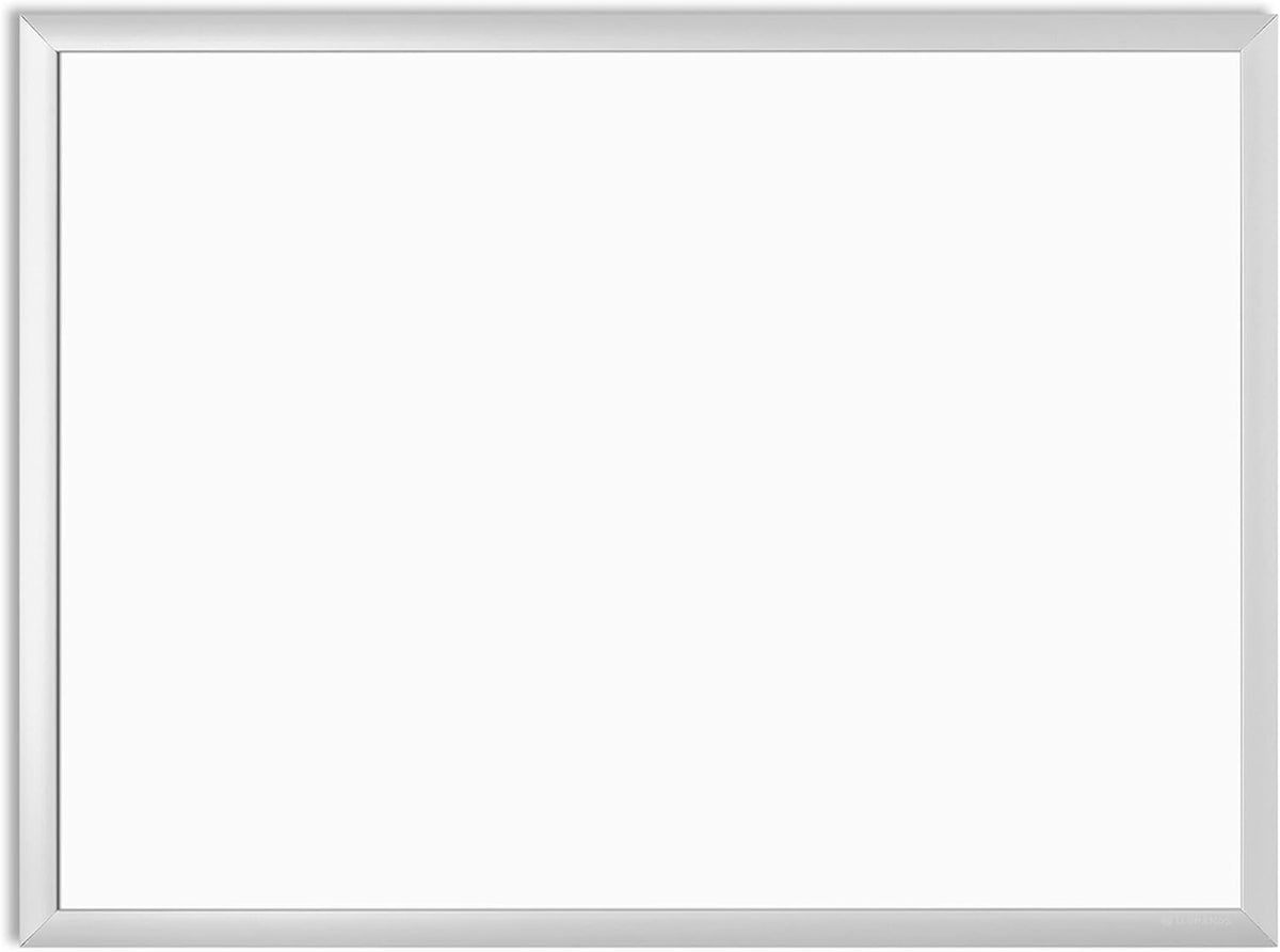 U Brands Melamine niet-magnetisch droogwisbord, 24 x 45 cm, zilveren aluminium frame