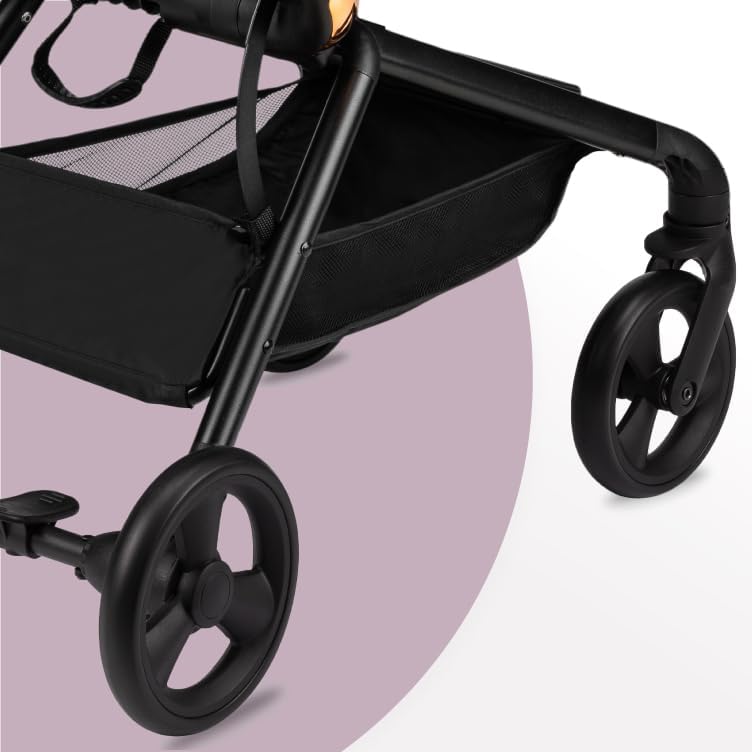 MoMi ADELLE kinderwagen voor kinderen vanaf 6 maanden (tot 22 kg), opvouwbare kinderwagen met 360° zitting en 5-punts veiligheidsgordel, boodschappenmand en draaggreep na het opvouwen