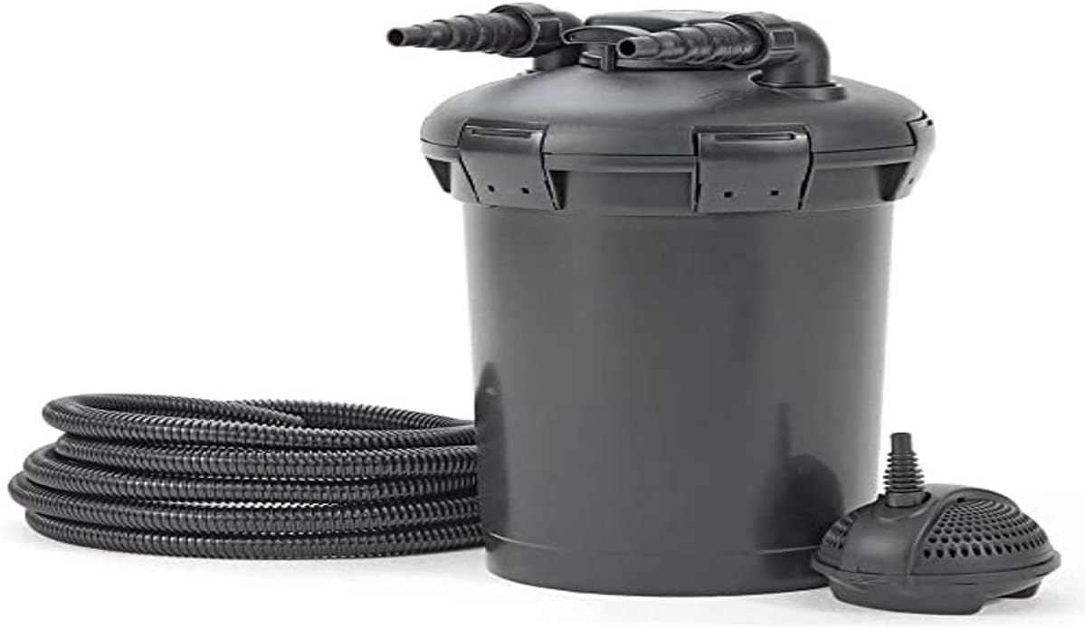 Pontec 57147 PondoPress pomp 15000 - complete set drukfilterpomp inclusief filterpomp en UVC-technologie/vijverfilter/buitenfilter