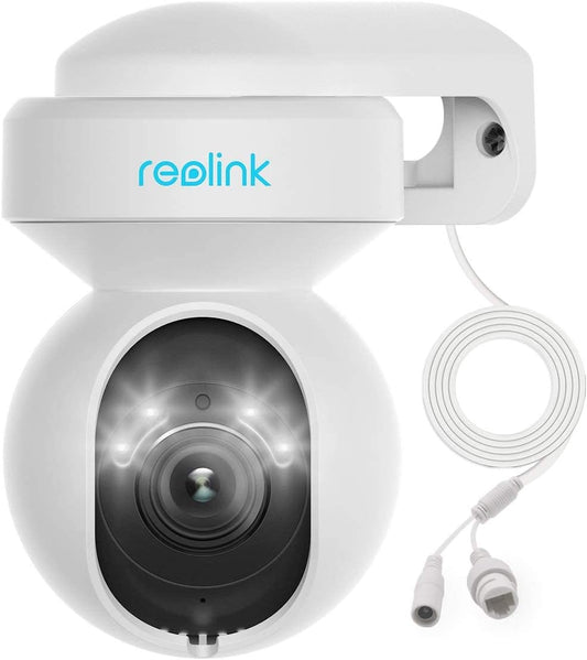 Reolink 5MP PTZ 3x Optical Zoom Outdoor WiFi Security Camera 2.4/5GHz WiFi Camera Spotlight and Night Vision in Color Automatically Track Person Vehicle Detection, E1 Outdoor (Refurbished)