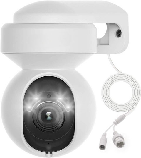 Beveiligingscamera - Wifi-beveiligingscamera - Camerabewaking - Draadloos - voor Buiten - 2.4 & 5GHz - 5MP - CCTV-camera - met AI-detectie van Mens - Huisdier - Automatisch Volgen - 3x Optische Zoom - Oudere Huisdieren - Tweerichtingsgeluid - Wit