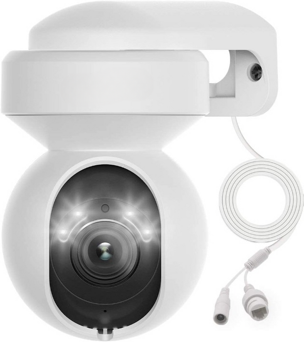 Beveiligingscamera - Wifi-beveiligingscamera - Camerabewaking - Draadloos - voor Buiten - 2.4 & 5GHz - 5MP - CCTV-camera - met AI-detectie van Mens - Huisdier - Automatisch Volgen - 3x Optische Zoom - Oudere Huisdieren - Tweerichtingsgeluid - Wit