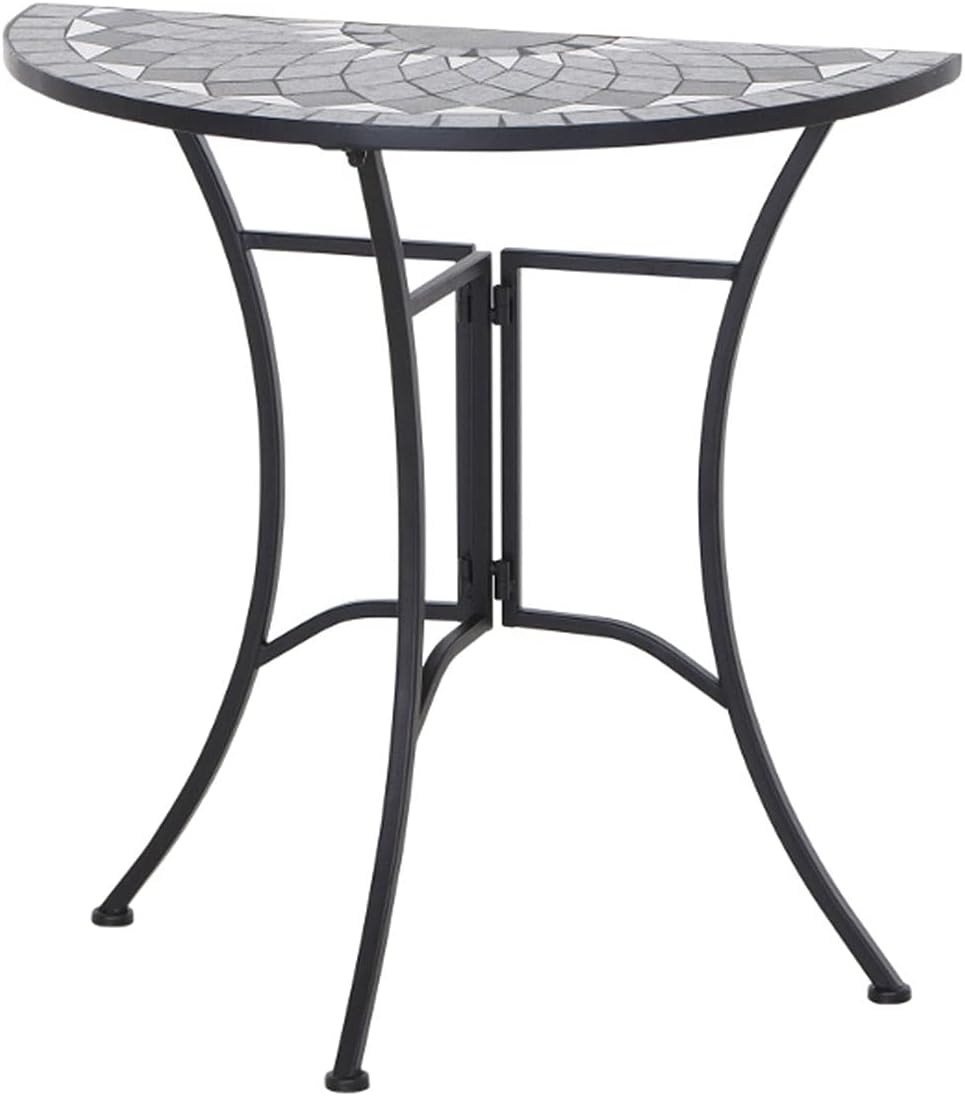 Siena Garden Como tafel, matzwart/donkergrijs