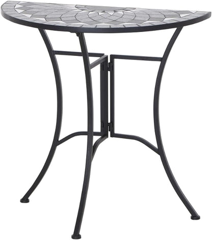 Siena Garden Como tafel, matzwart/donkergrijs