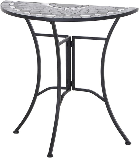 Siena Garden Como tafel, matzwart/donkergrijs