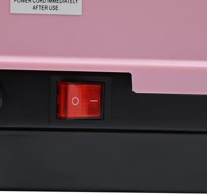 Intelligent Walking Path, Undertable Treadmill with Handle and LED Display, Surface 0.6 m², Foldable, 1-6 km/h Treadmill, Electric Training Device for Home, Office, Pink - QUORE