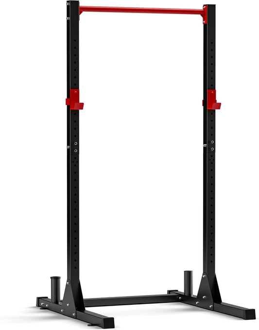 Power rack Basic – Squat rack – Fitness rack – Krachtstation – Halterrek – Stalen constructie 50 x 50 mm – In 12 hoogtes verstelbaar met optrekstang en dipsteunen