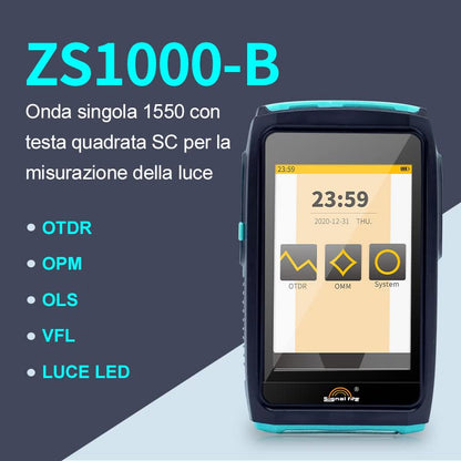 Signal fire Optische reflectometer, 80 km multifunctionele OTDR-glasvezeltester met SC vierkante kop (enkele golf 1550 met lichtmeting)