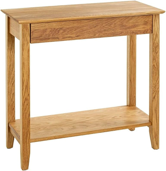 HAKU Console eiken, Massief hout - Maat: B 75 cm x H 75 cm x D 35 cm, Stijl: Traditioneel