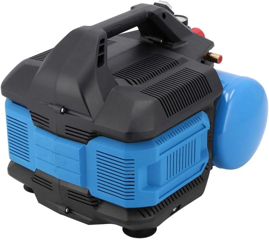 Stille Olievrije Compressor – Luchtcompressor – Zuigercompressor – Mini Compressor – Persluchtcompressor – Compact 6 Liter – 8 Bar Maximale Druk