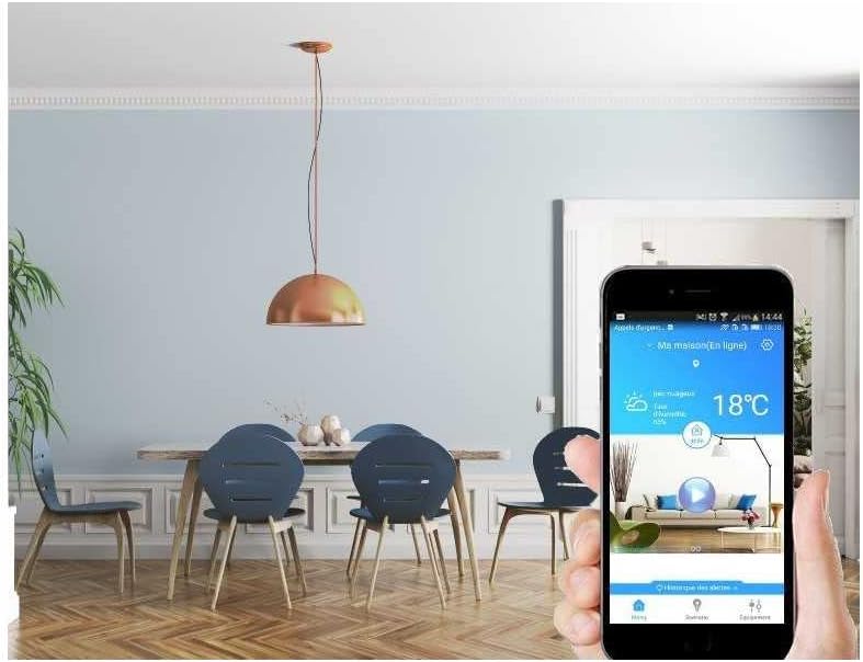 Lifebox, Alarminstallatie voor huis, draadloos, 3-in-1, detectie van aanwezigheid en opening, XXL, veiligheidssysteem, wit