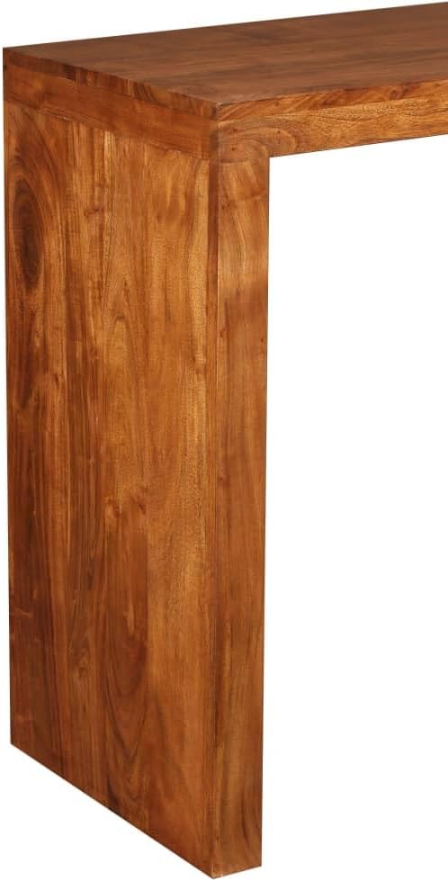vidaXL Wooden Wall Table with Sheesham Finish Wall Tables Table Tables Furniture