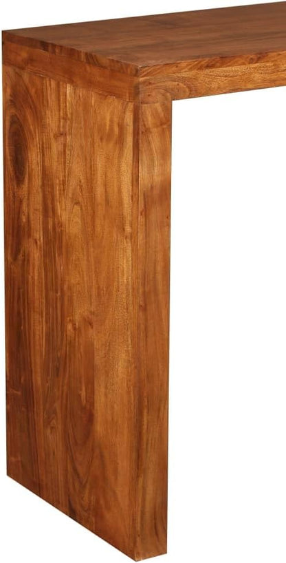 vidaXL Wooden Wall Table with Sheesham Finish Wall Tables Table Tables Furniture
