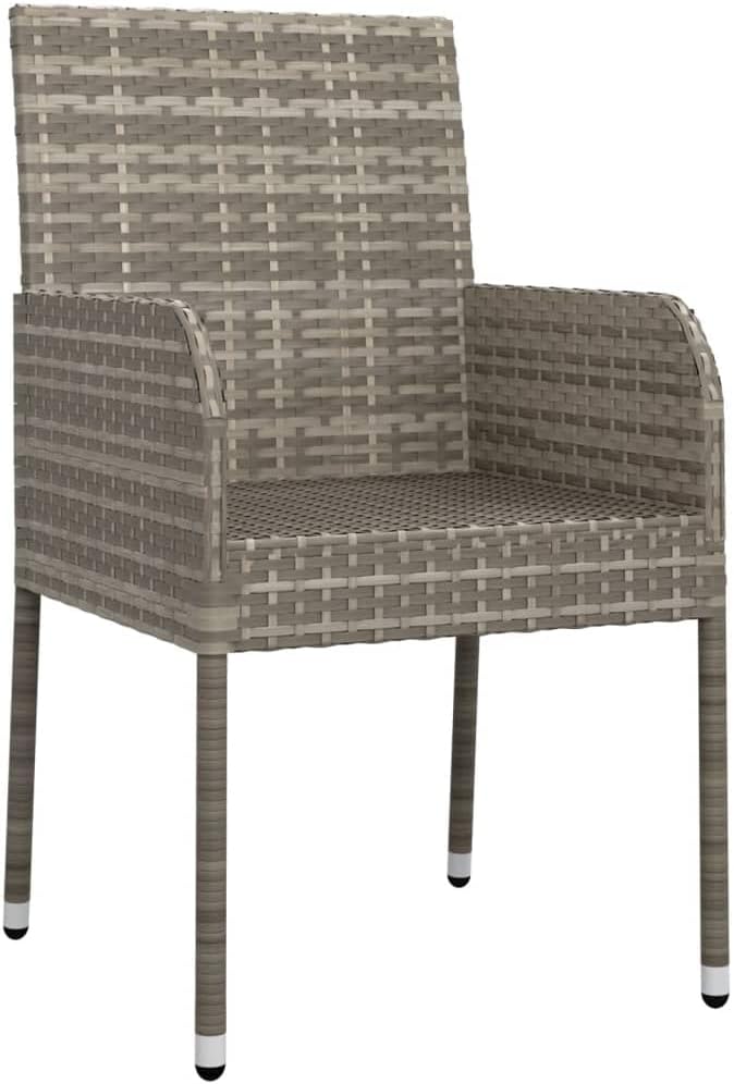 2 stuks synthetische rotan tuinstoelen voor buiten, robuuste meubels, stabiele structuur van gepoedercoat staal, comfortabel en duurzaam, 2 stuks - QUORE