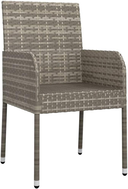 2 stuks synthetische rotan tuinstoelen voor buiten, robuuste meubels, stabiele structuur van gepoedercoat staal, comfortabel en duurzaam, 2 stuks - QUORE