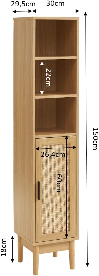 BAÏTA Amana badkamerzuil, rand, eikeneffect,L30cm,Eiken-effect - QUORE