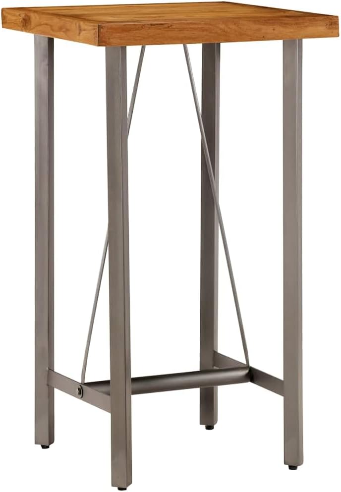 vidaXL Teak Bar Table Solid Recycled Bar Tables Table Bar Table - QUORE